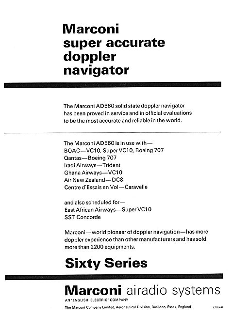 Marconi Doppler Navigator AD560                                  