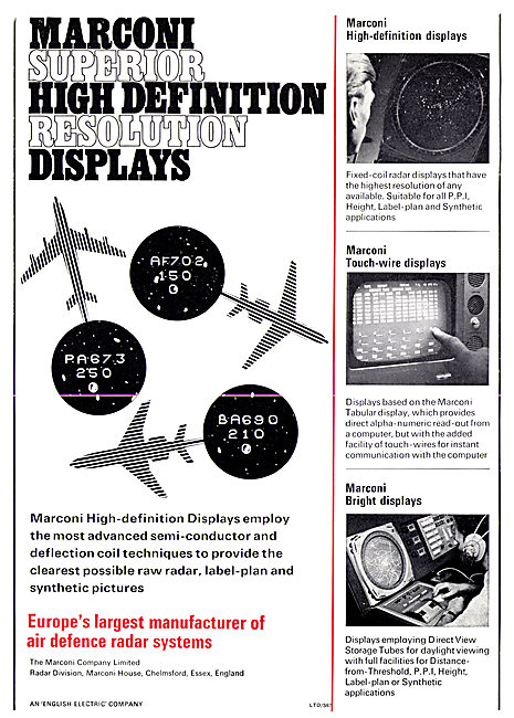 Marconi High Resolution Radar PPI Displays                       