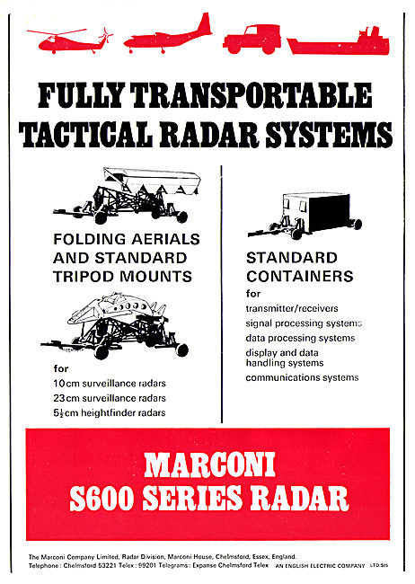 Marconi Mobile Tactical Radar Systems                            