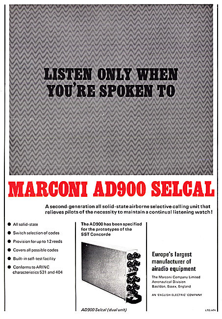 Marconi AD900 SELCAL                                             