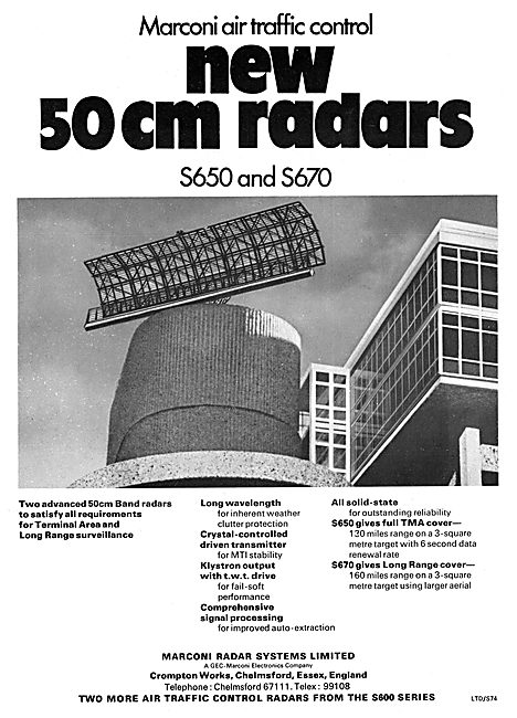 Marconi S650 S670 50cm ATC Radar                                 