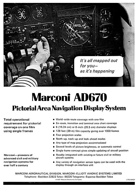 Marconi AD670 Area Navigation Display                            