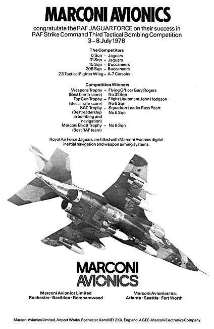 Marconi  Digital Inertial Navigation & Weapons Aiming Systems    