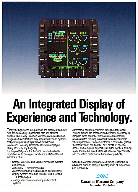 Canadian Marconi EFIS                                            