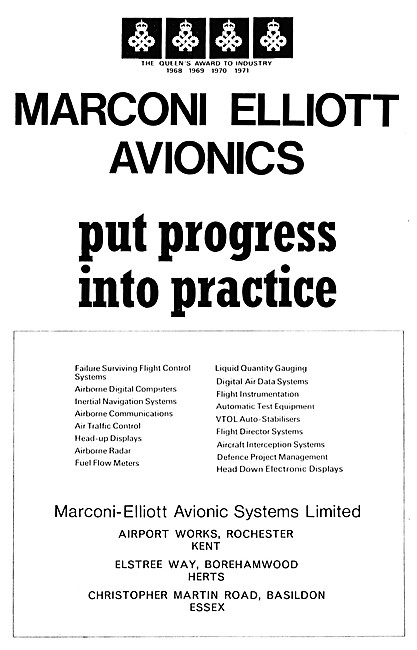 Marconi-Elliott Avionics 1973                                    