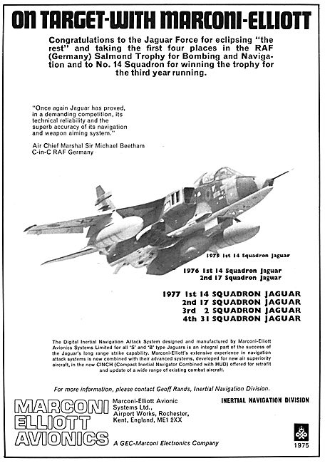 Marconi-Elliott Jaguar Digital Inertial Navigation Attack System 