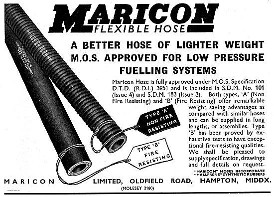 Maricon Flexible Hoses For Low Pressure Aircraft Refuelling      