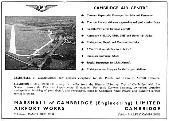 Marshall Of Cambridge  Aircraft Engineering 1966                 