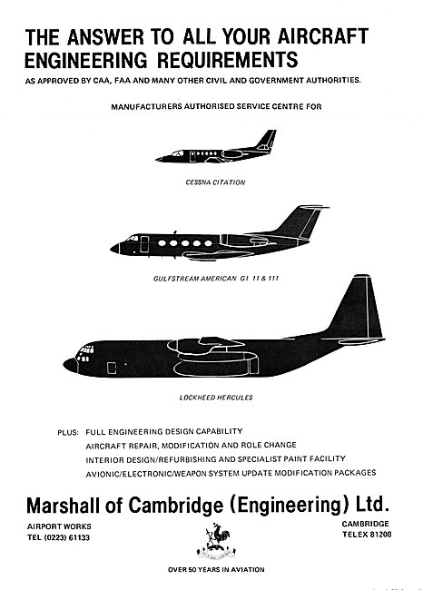 Marshalls Of Cambridge Aircraft Reapirs & Maintenance            