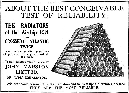 John Marston Ltd - Aircraft Radiators                            