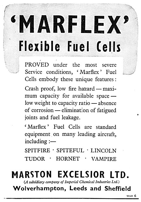 Marston Excelsior MARFLEX Flexible Fuel Cells                    