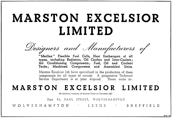 Marston Excelsior Flexible Fuel Tanks & Heat Exchangers          