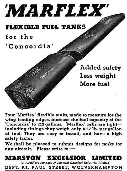 Marston Excelsior Marflex Flexible Fuel Tanks                    