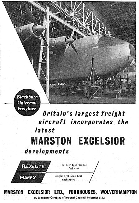 Marston Excelsior  FLEXELITE  Fuel Tanks & MAREX Heat Exchangers 