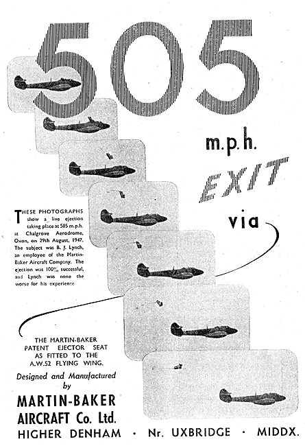 Martin-Baker Ejection Seats - Lynch 505 MPH Exit                 