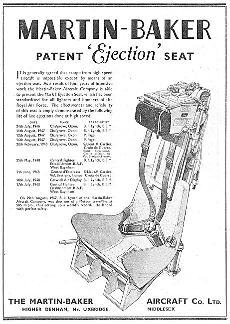 Martin-Baker Ejection Seat                                       