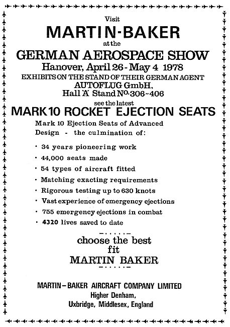 Martin-Baker Ejection Seats                                      