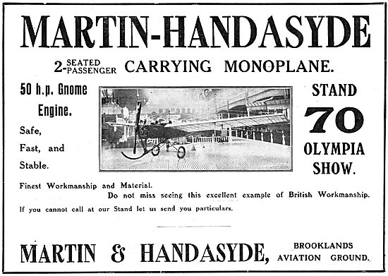 Martin-Handasyde Aircraft - Martin-Handasyde Monoplane 1911      