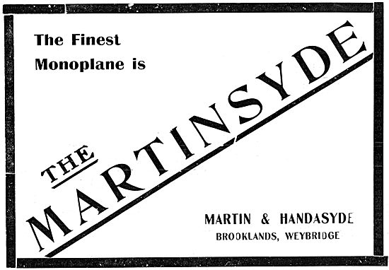 Martinsyde Monoplane 1913 - Martin & Handasyde                   