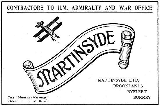 Martinsyde Aeroplanes                                            