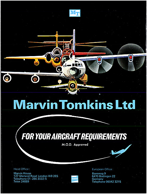 Marvin Tomkins Aircraft Parts Stockists                          
