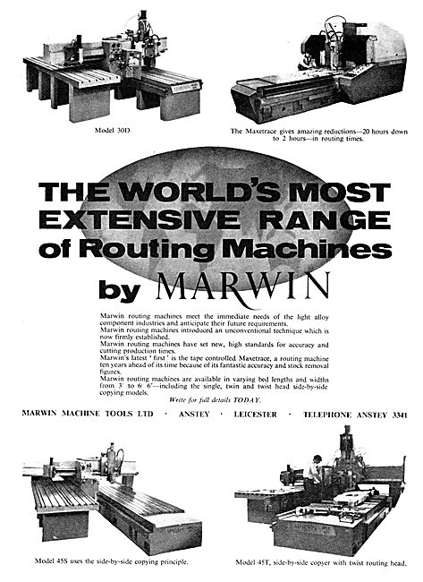 Marwin Machine Tools. Anstey. Routing Machines                   