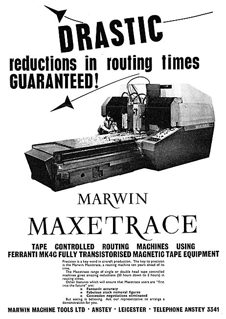 Marwin Machine Tools. MAXTRACE Tape Controlled  Routing Machines 