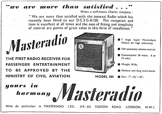 Masteradio Inflight Radio For Passenger Entertainment            