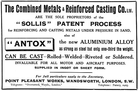 Combined Metals & Reinforced Casting. ANTOX Aluminium Alloys     