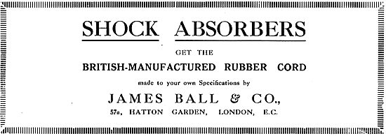  James Ball & Co British Manufactured Rubber Cord For Aircraft   