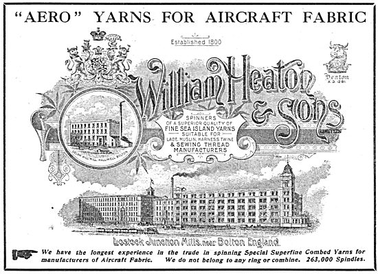 William Heaton & Sons,  Aero Yarns Lostock Junction Mills. Bolton