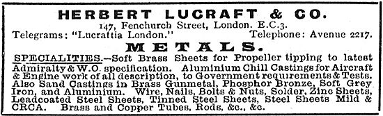 Herbert Lucraft & Co - Metals For The Aircraft Industry          