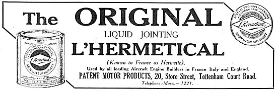 Patent Motor Products Original L'Hermetical Jointing Compound    