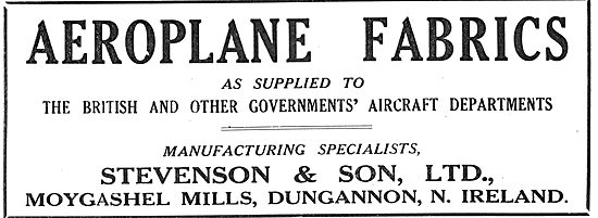 Stevenson & Son Ltd, Dungannon  - Aeroplane Fabrics              