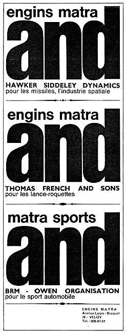 MATRA Engineering Partnerships 1967                              