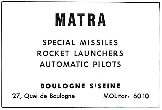 Matra Missiles & Rocket Launchers                                