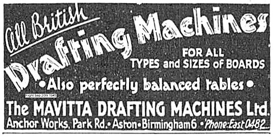 Mavitta All British Drafting Machines                            