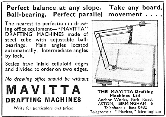 Mavitta Drafting Machines 1947                                   