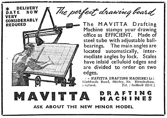 Mavitta Drafting Machines 1949                                   