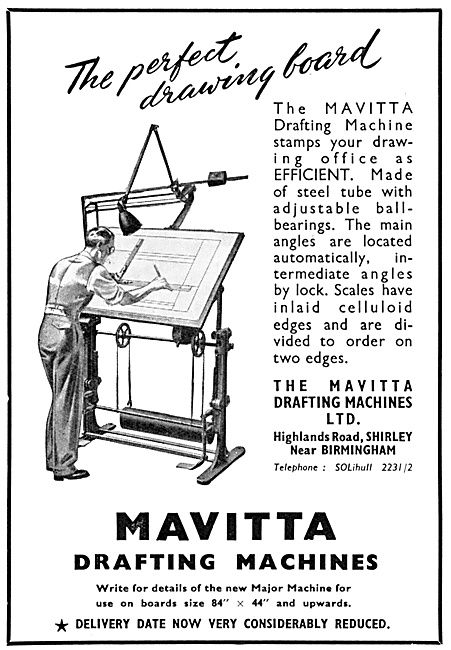 Mavitta Drafting Machines 1952                                   