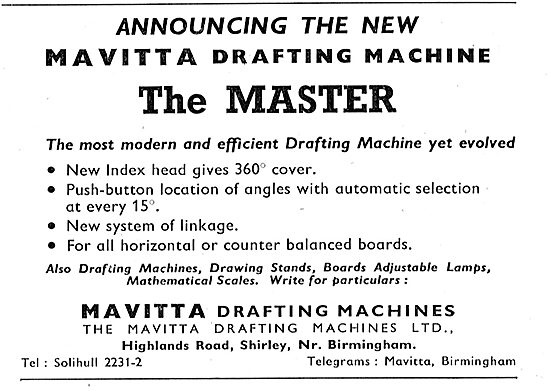 Mavitta Drafting Machines - The Master                           