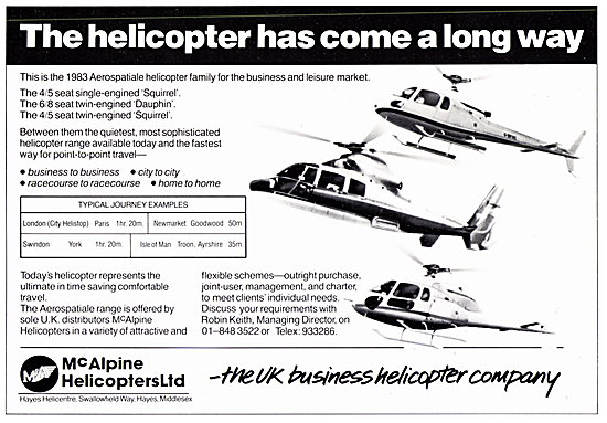 McAlpine Aviation Helicopter Sales & Services                    