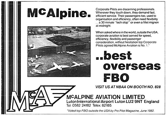 McAlpine Aviation Luton Ground Handling FBO                      