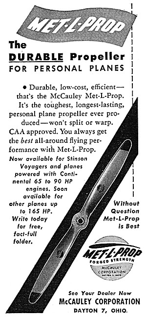 McCauley Propellers - McCauley Met-L-Prop Propellers             