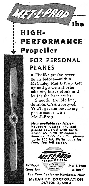 McCauley Propellers - McCauley Met-L-Prop Propellers             