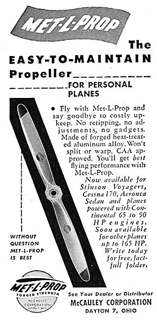 McCauley Propellers - McCauley Met-L-Prop Propellers             