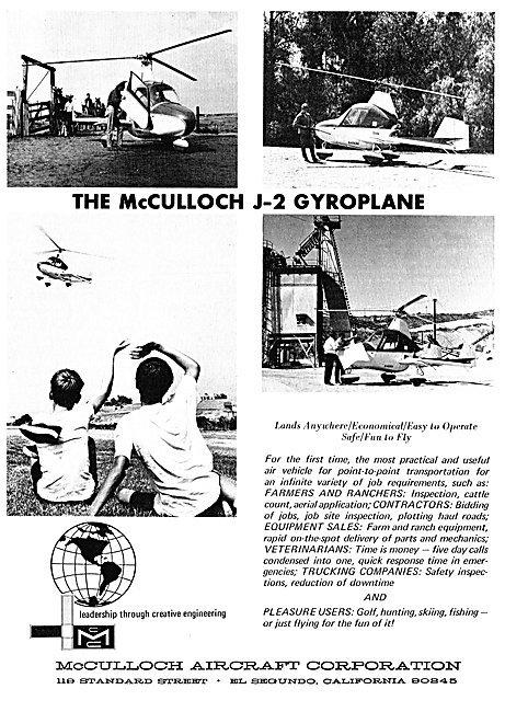 McCulloch J-2 Gyroplane                                          