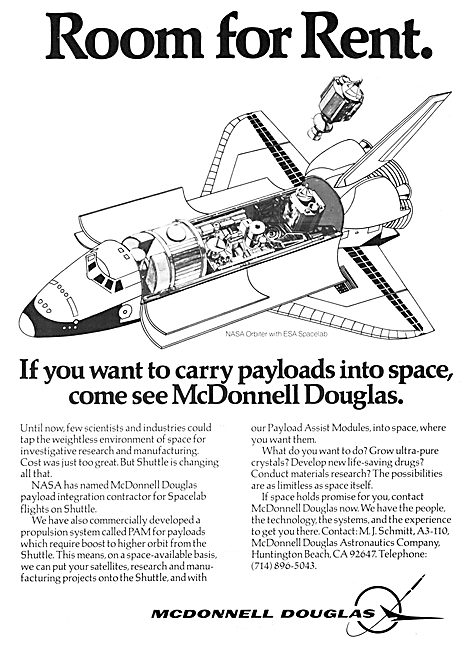 McDonnell Douglas Space Shuttle Orbiter 1978                     