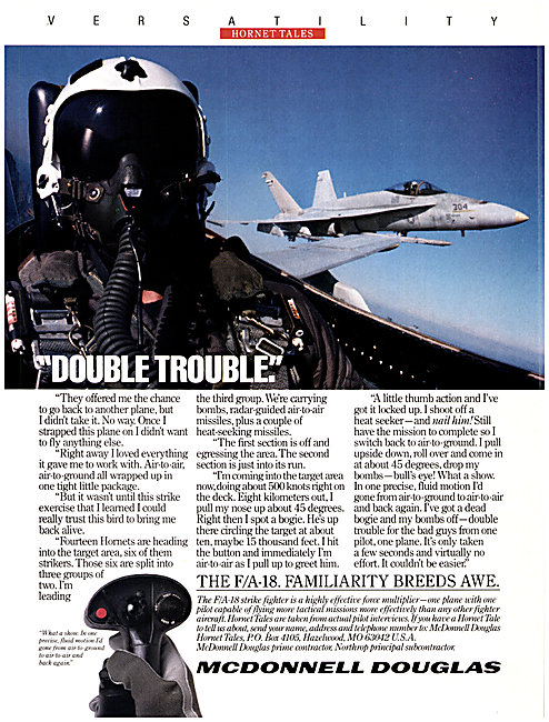 McDonnell Douglas F/A 18 Hornet                                  