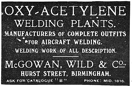 McGowan, Wild & Co - Welding Plants & Equipment                  